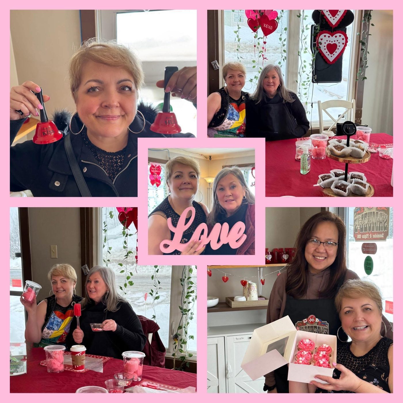 Snapshots from a cupcake decorating social at the shop